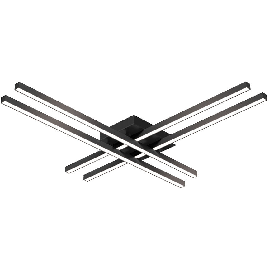 Vega black flush mount light top